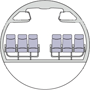 Boeing 727-200 Cabin